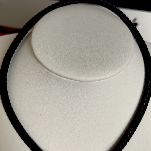 Judith Ripka Sterling silver and 18 karat Leather and diamond necklace - Picture 3 of 3